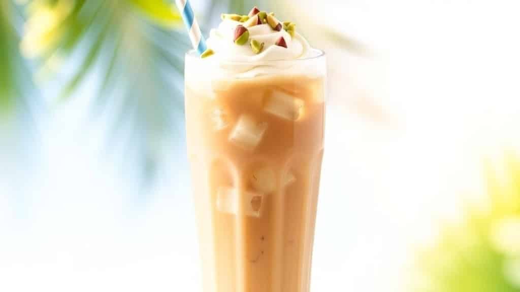 Vanilla Pistachio Almond Iced Coffee