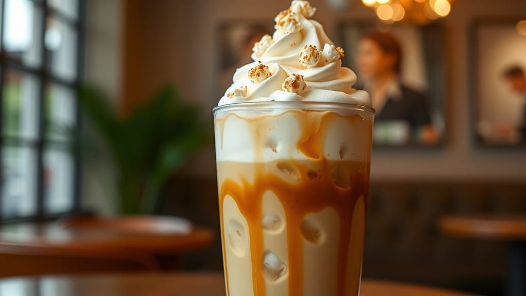Caramel Popcorn Crunch Iced Coffee
