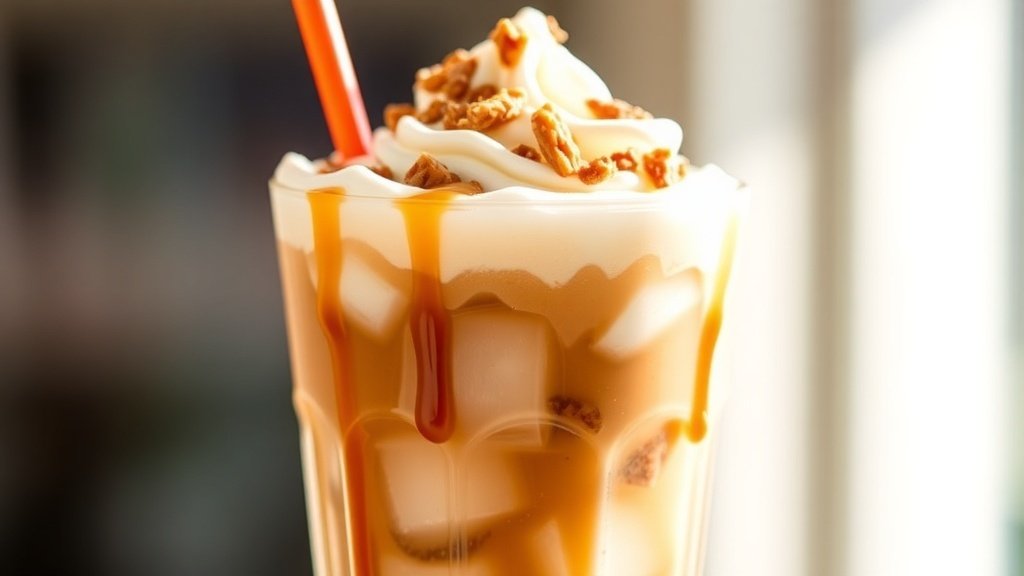 Caramel Cinnamon Praline Iced Coffee