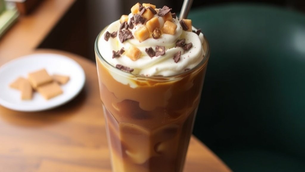 Chocolate Peanut Toffee Iced Coffee