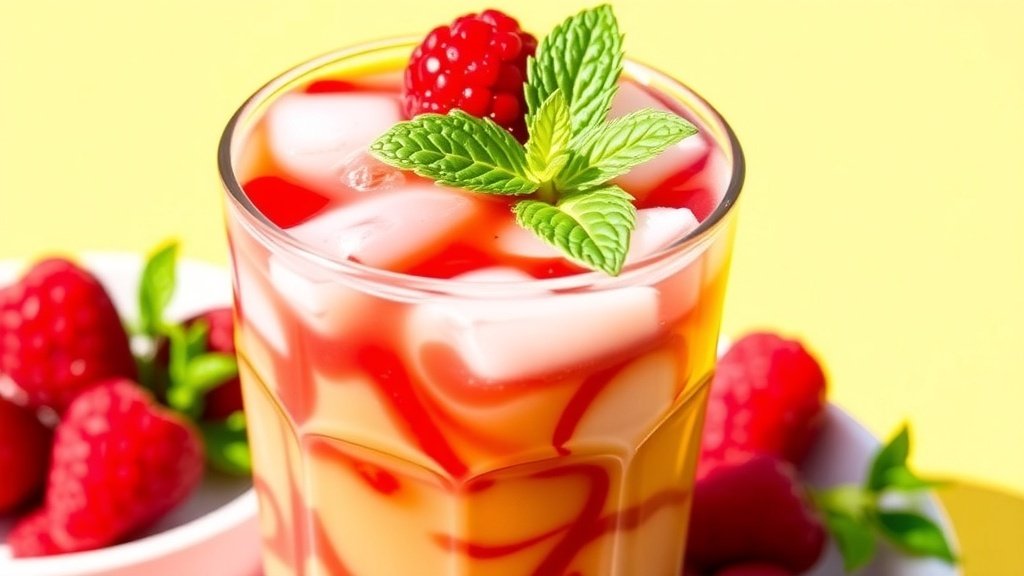 Vanilla Raspberry Swirl Iced Coffee