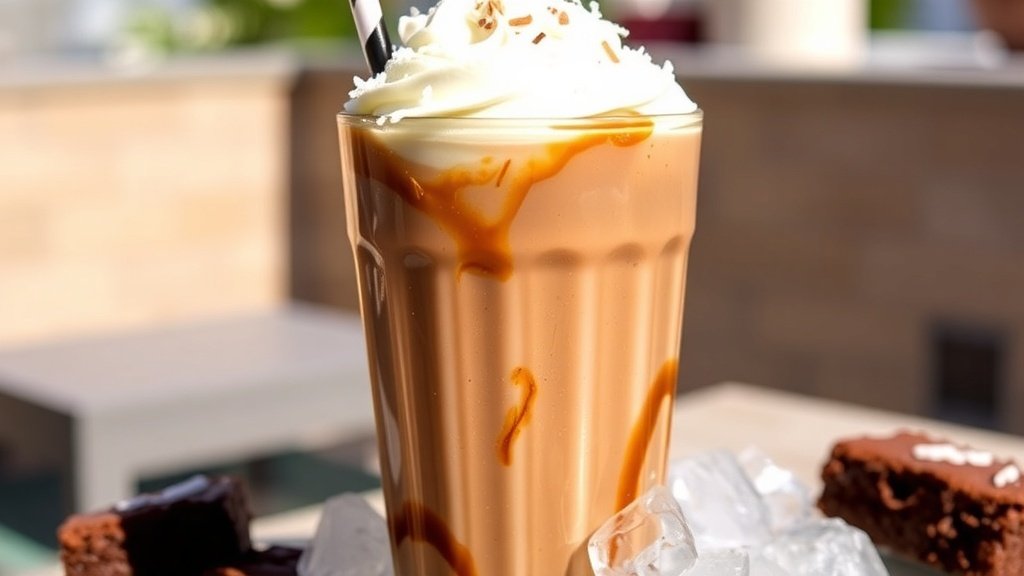 Mocha Coconut Brownie Iced Coffee