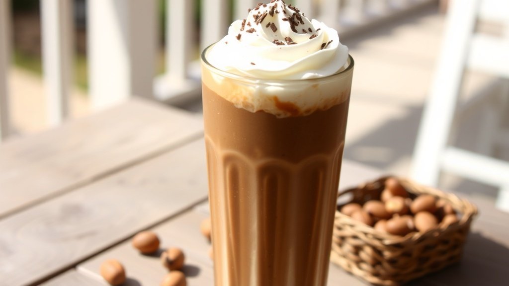 Chocolate Hazelnut Frappe Iced Coffee