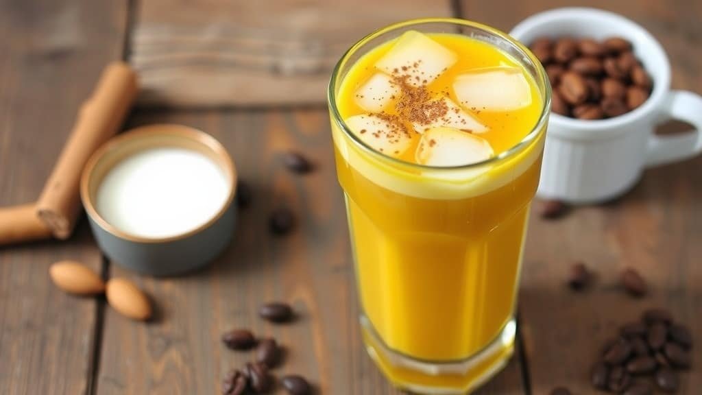 Almond Turmeric Latte Iced Coffee