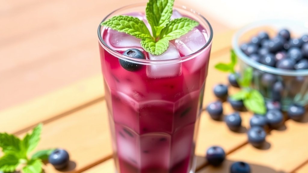 Blueberry Vanilla Bean Iced Coffee