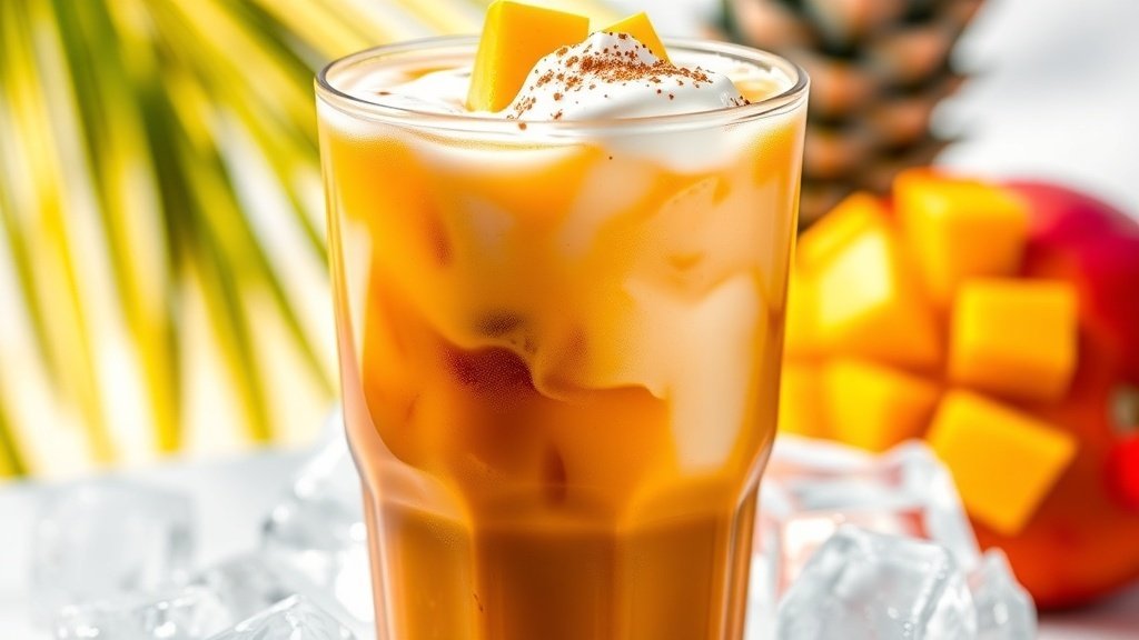 Mango Chai Latte Iced Coffee