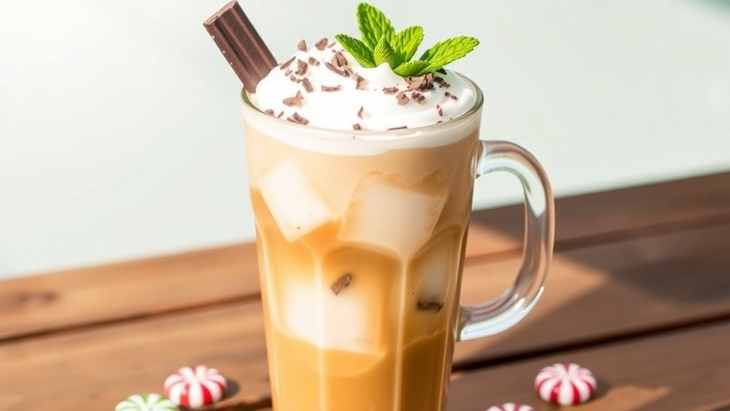 Peppermint Coconut Iced Coffee