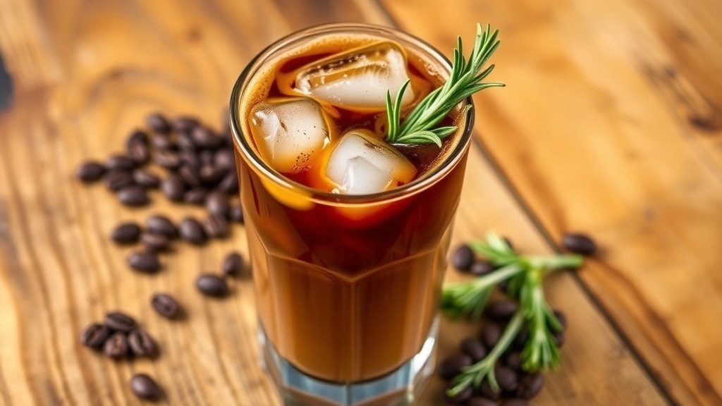 Rosemary Vanilla Bean Iced Coffee