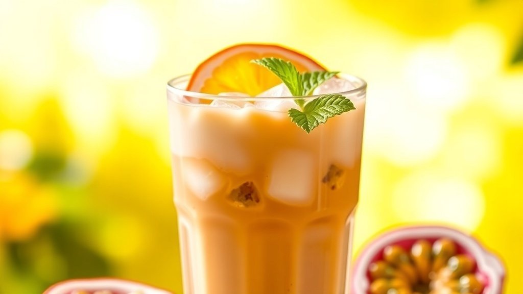 Passionfruit Cream Iced Coffee