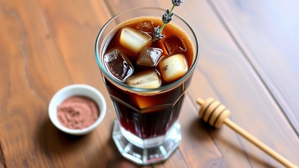 Mocha Lavender Honey Iced Coffee
