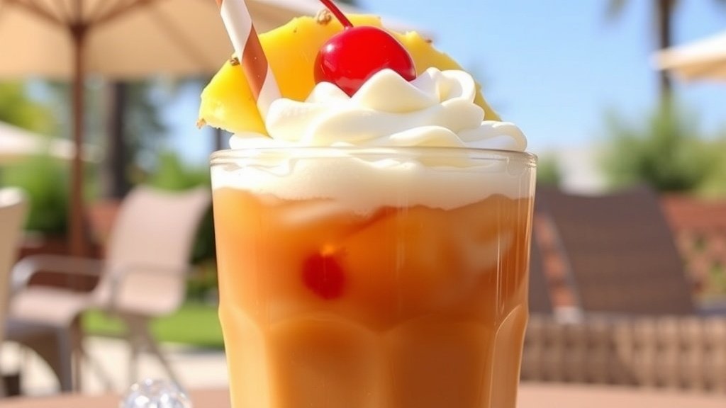 Pineapple Upside-Down Cake Iced Coffee