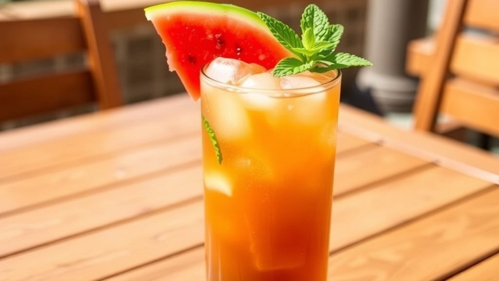 Watermelon Mint Iced Coffee Cooler