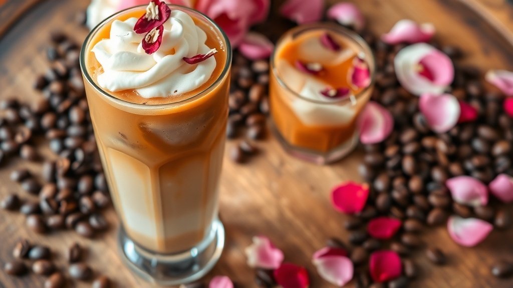 Hazelnut Rose Latte Iced Coffee