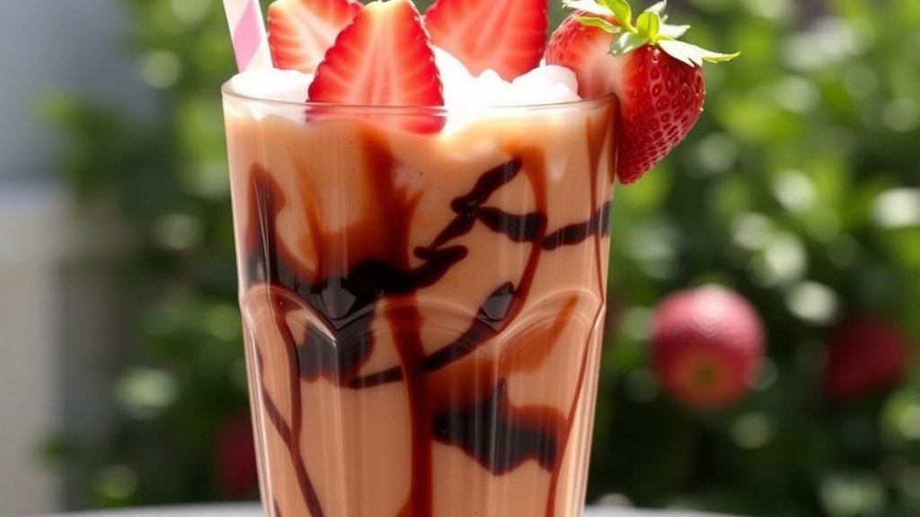 Chocolate Covered Strawberry Iced Coffee