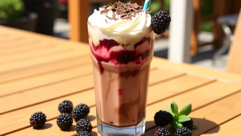 Mocha Blackberry Truffle Iced Coffee