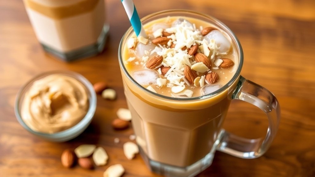 Coconut Almond Butter Iced Coffee