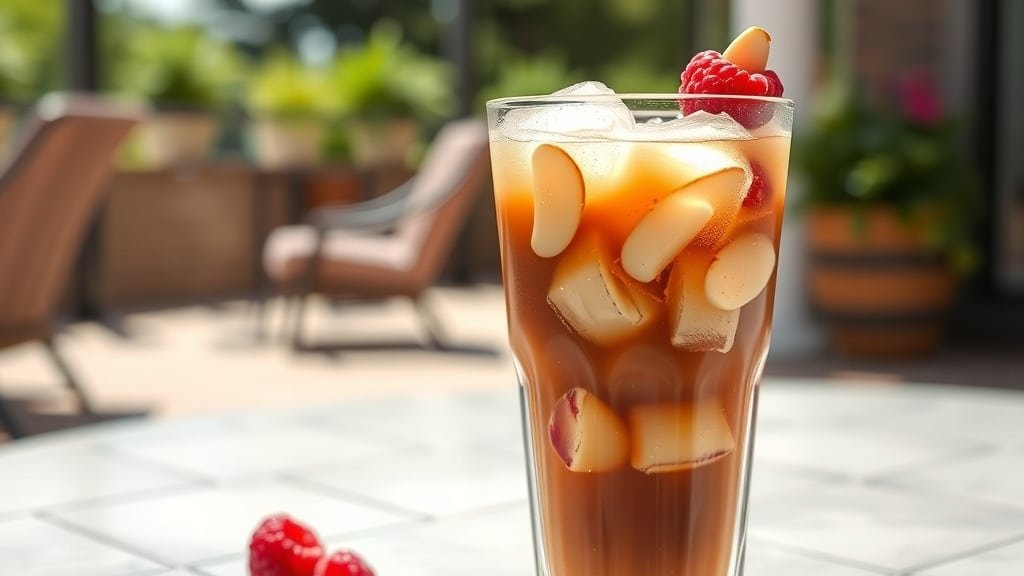 Raspberry Almond Tart Iced Coffee