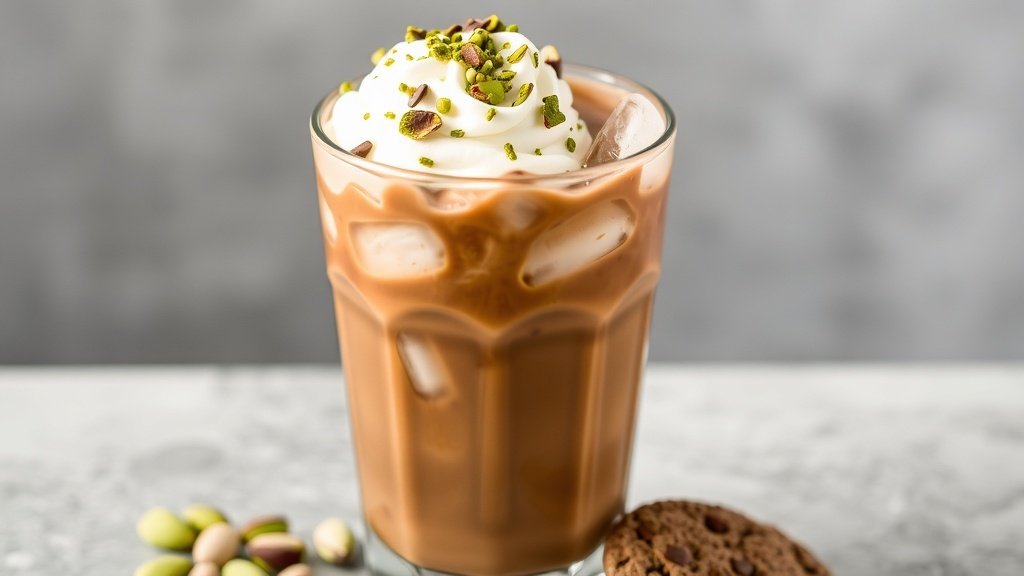 Mocha Pistachio Cookie Iced Coffee