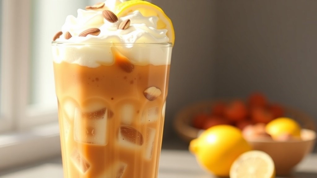 Almond Lemon Cream Iced Coffee