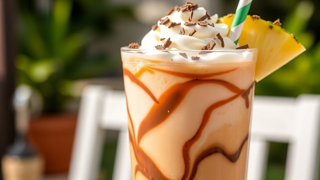 Mocha Pineapple Swirl Iced Coffee