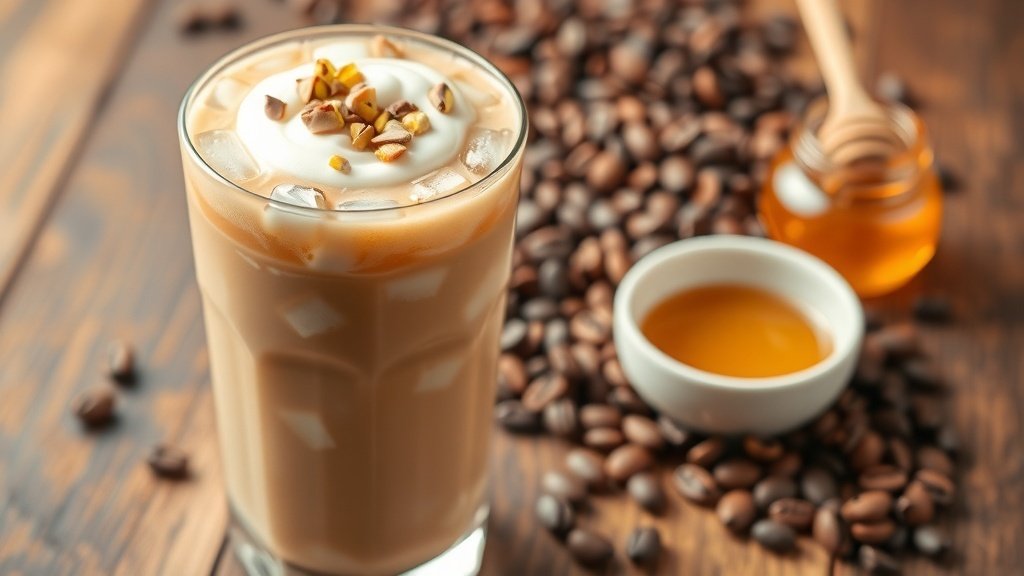 Pistachio Honey Latte Iced Coffee