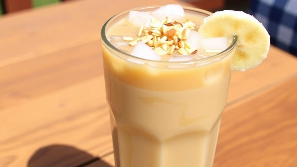 Toasted Coconut Banana Iced Coffee