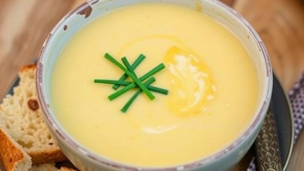 Roasted Garlic and White Cheddar Soup