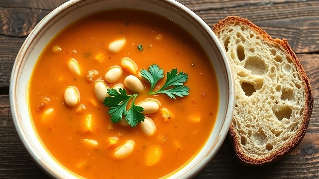 Rustic Pumpkin and White Bean Soup