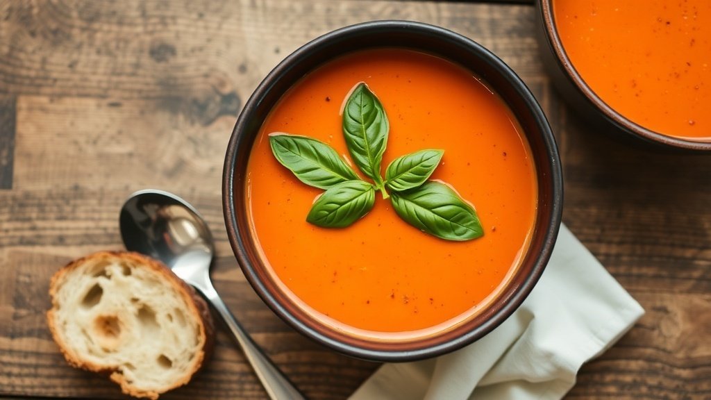 Creamy Roasted Red Pepper and Gouda Soup