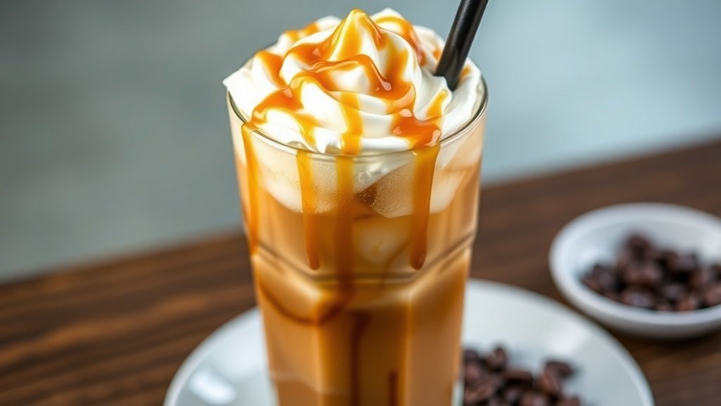 Espresso Caramel Drizzle Iced Coffee