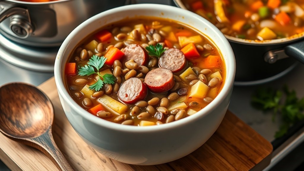 Smoked Sausage and Lentil Soup