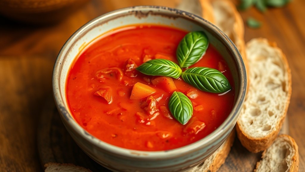 Smoky Tomato and Roasted Red Pepper Soup
