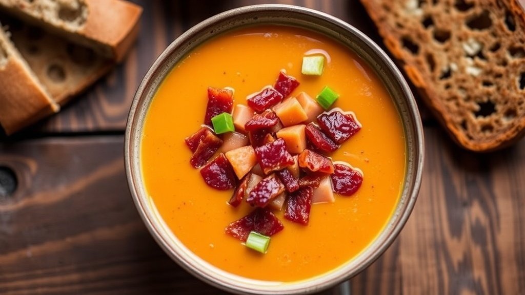 Maple Bacon Sweet Potato Soup