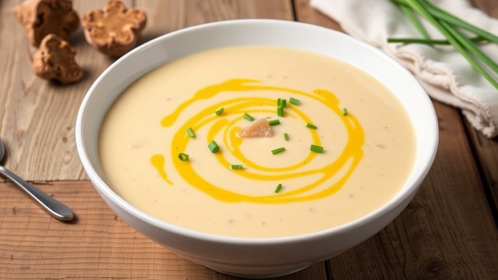 Creamy Celery Root and Truffle Soup