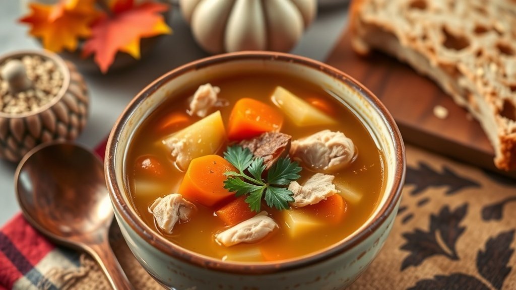 Spiced Apple Cider Chicken Soup