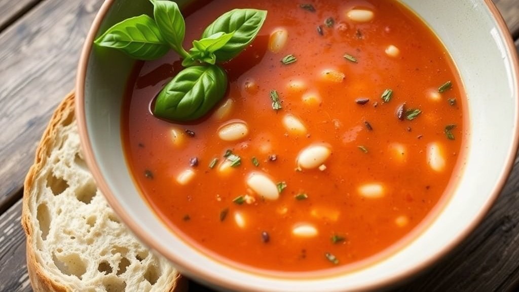 Roasted Pepper and White Bean Soup
