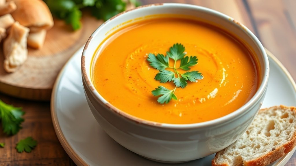 Creamy Carrot and Coriander Soup