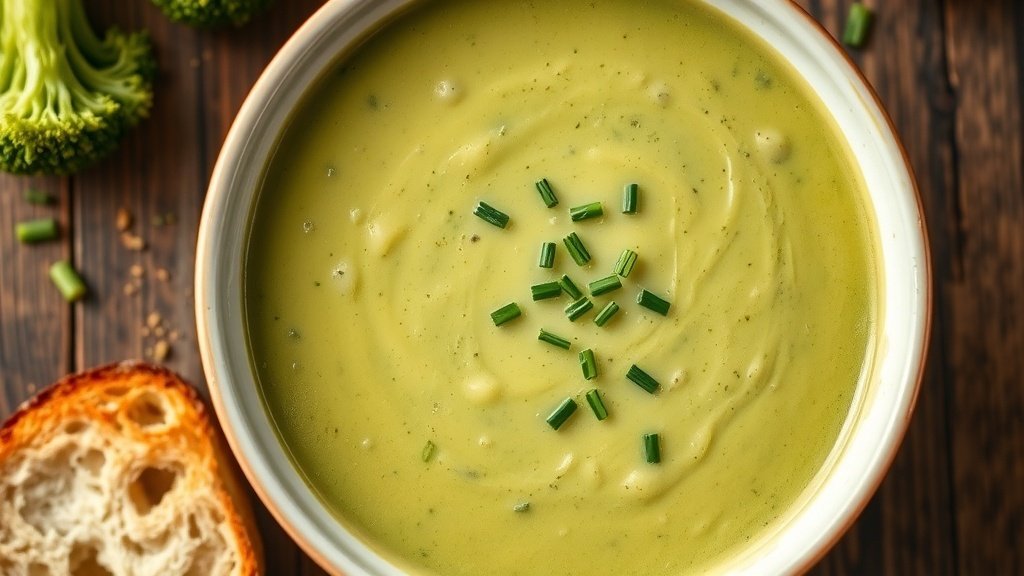 Creamy Broccoli and Brie Soup