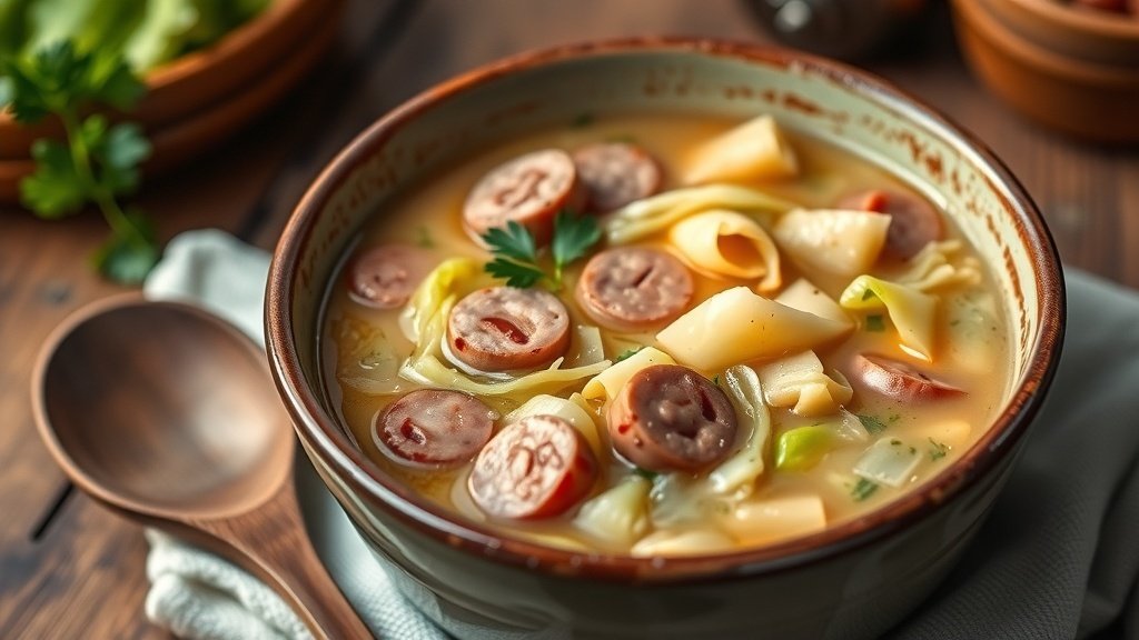 Creamy Cabbage and Sausage Soup