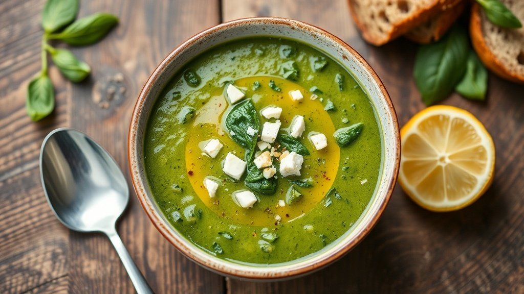 Creamy Spinach and Feta Soup