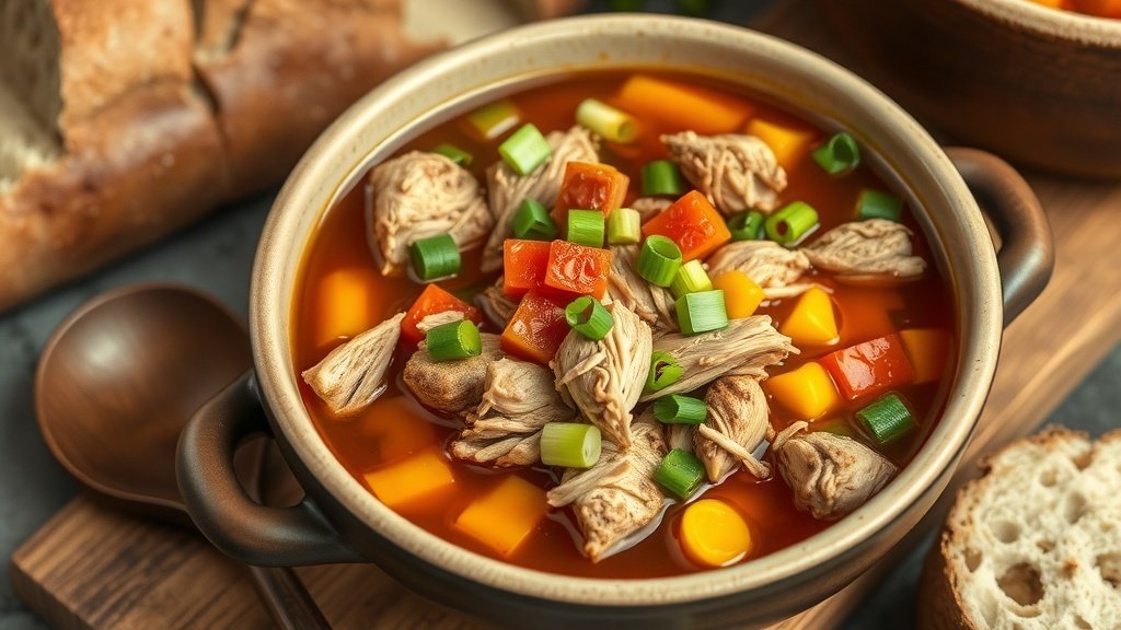 Rustic Barbecue Chicken Soup