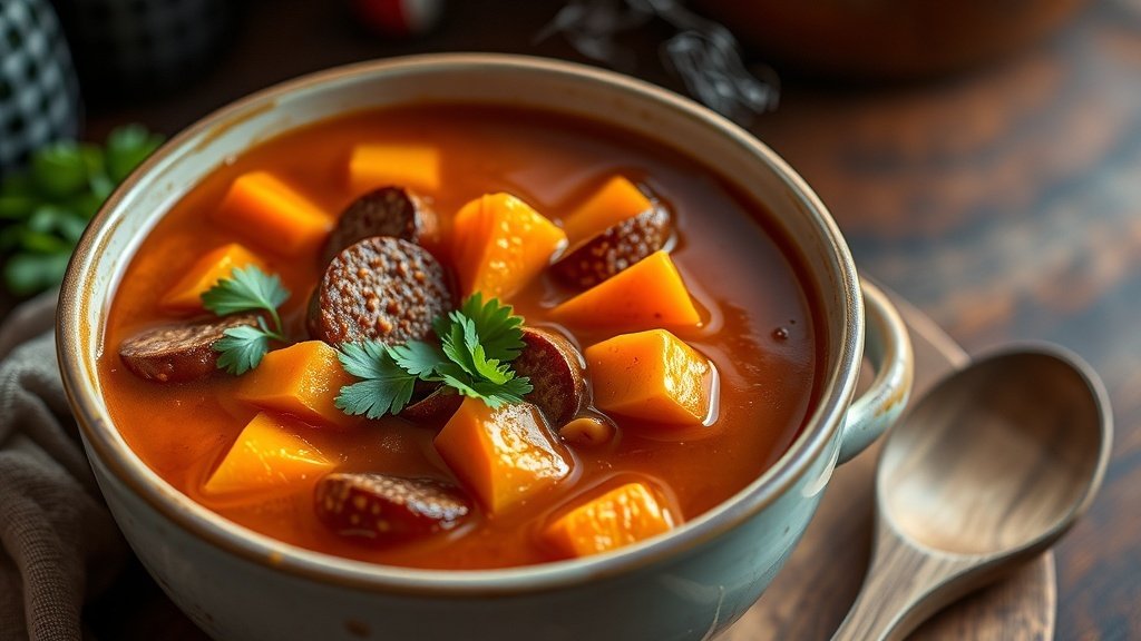 Sweet Potato and Chorizo Soup
