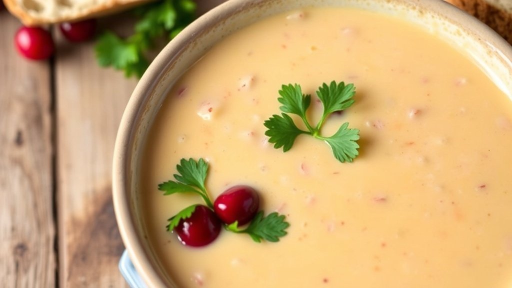 Creamy Turkey and Cranberry Bisque