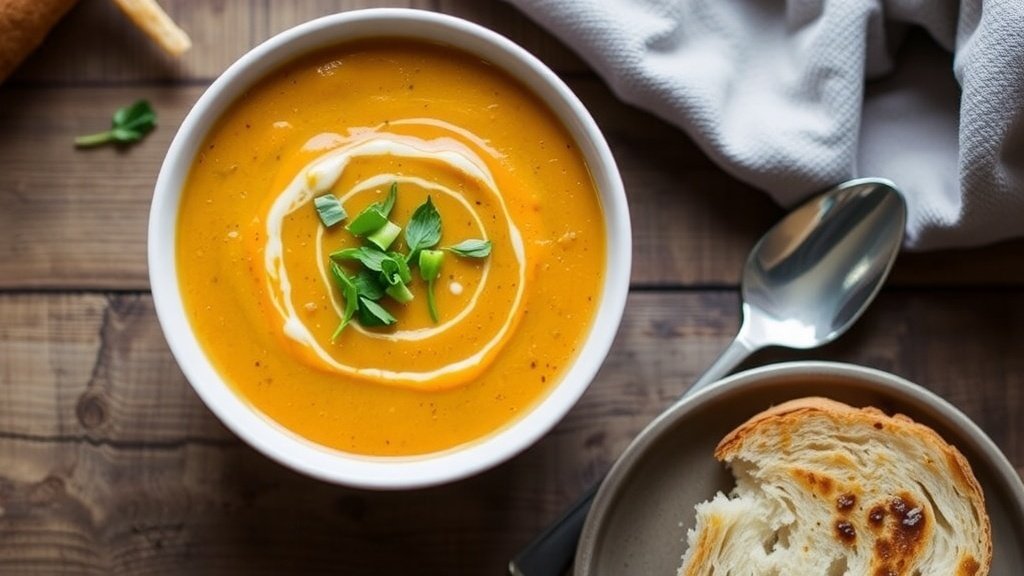 Maple Roasted Parsnip and Carrot Soup