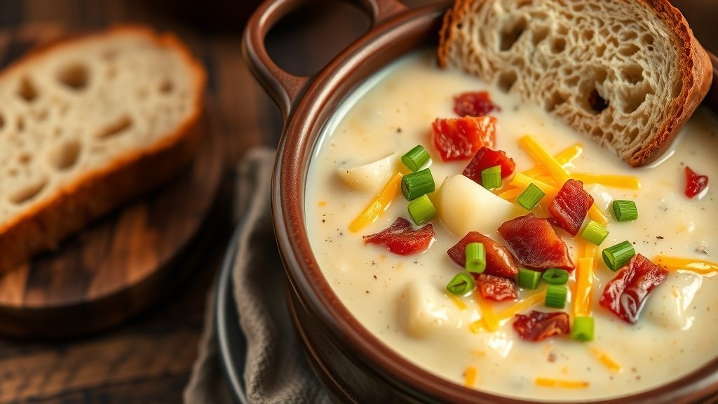 Bacon and Cheddar Potato Chowder