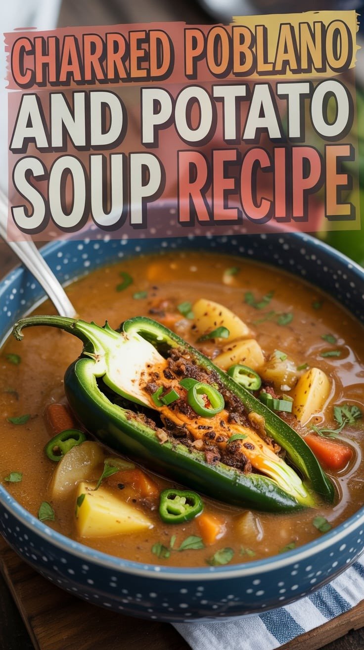 Charred Poblano and Potato Soup