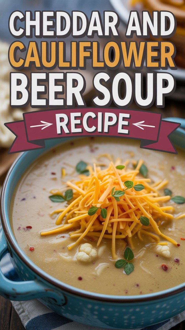 Cheddar and Cauliflower Beer Soup