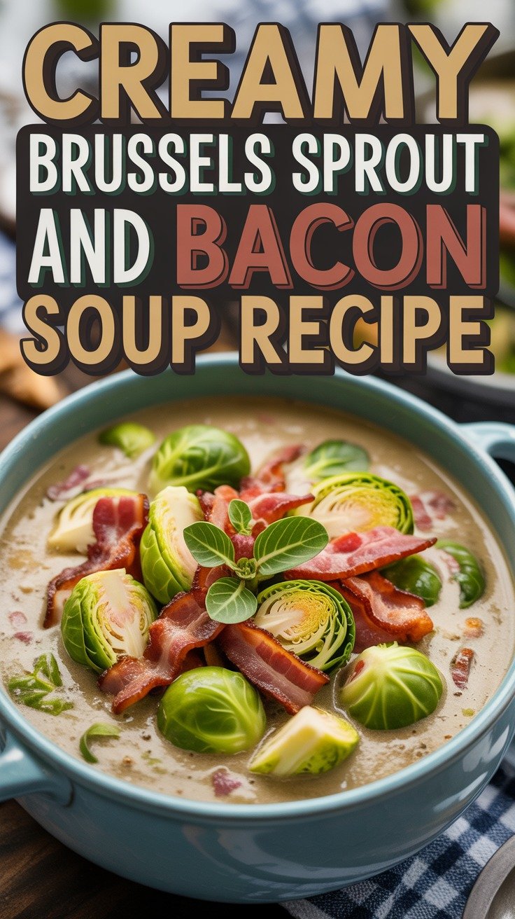 Creamy Brussels Sprout and Bacon Soup