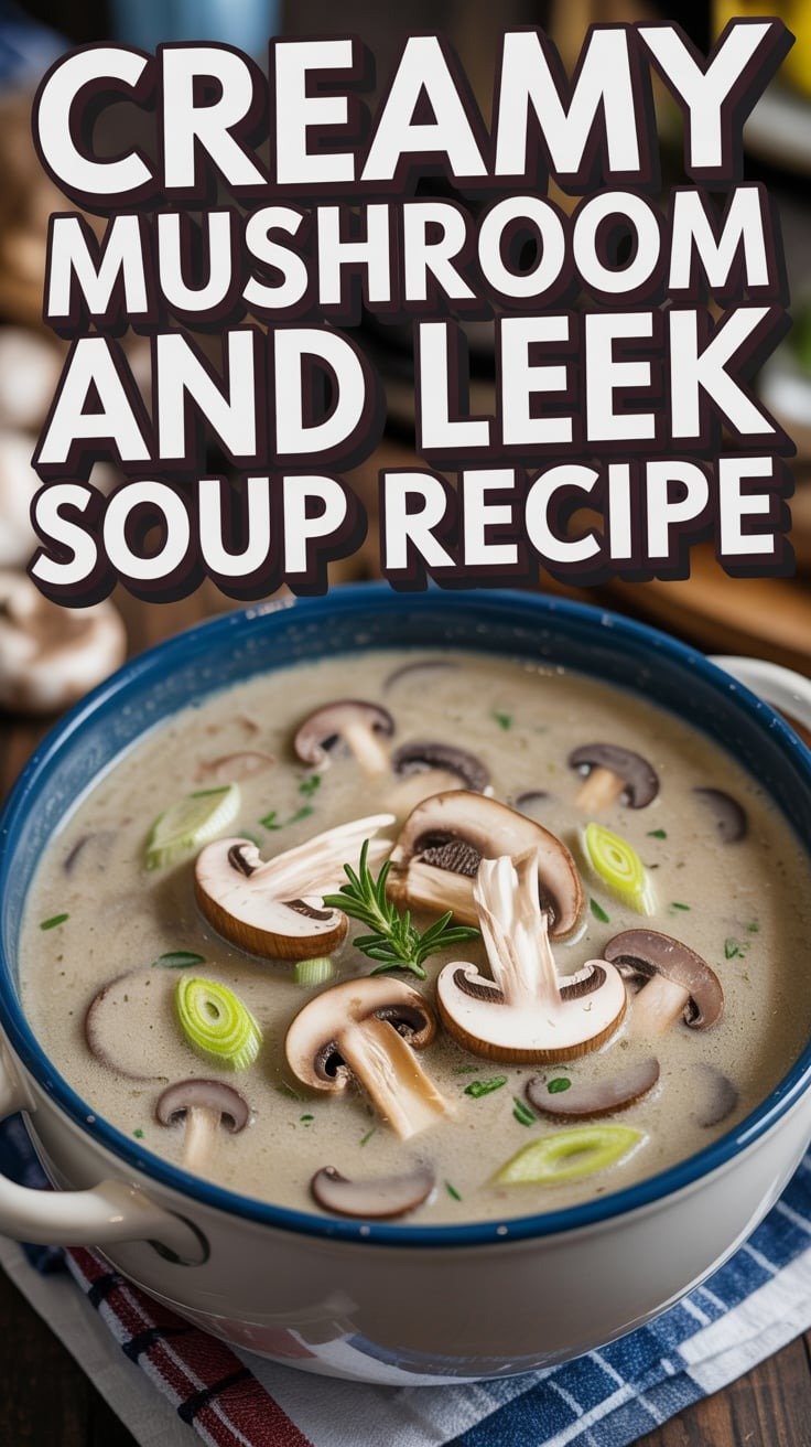 Creamy Mushroom and Leek Soup