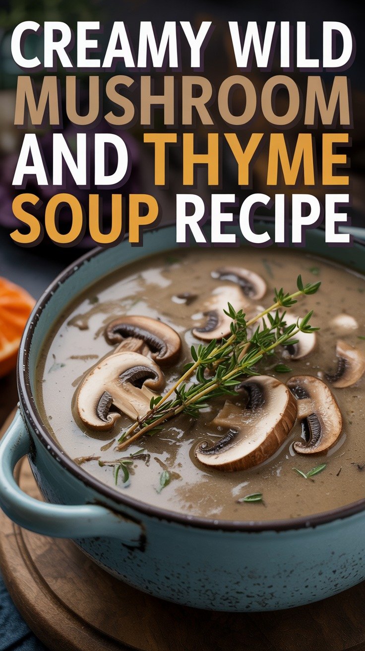 Creamy Wild Mushroom and Thyme Soup